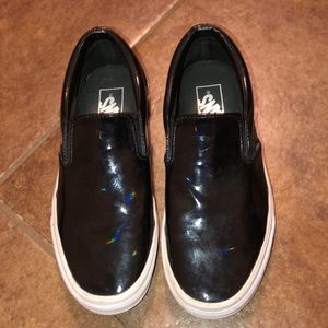Black shiny vans